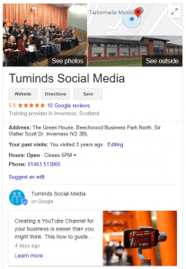 Tuminds Google Listing